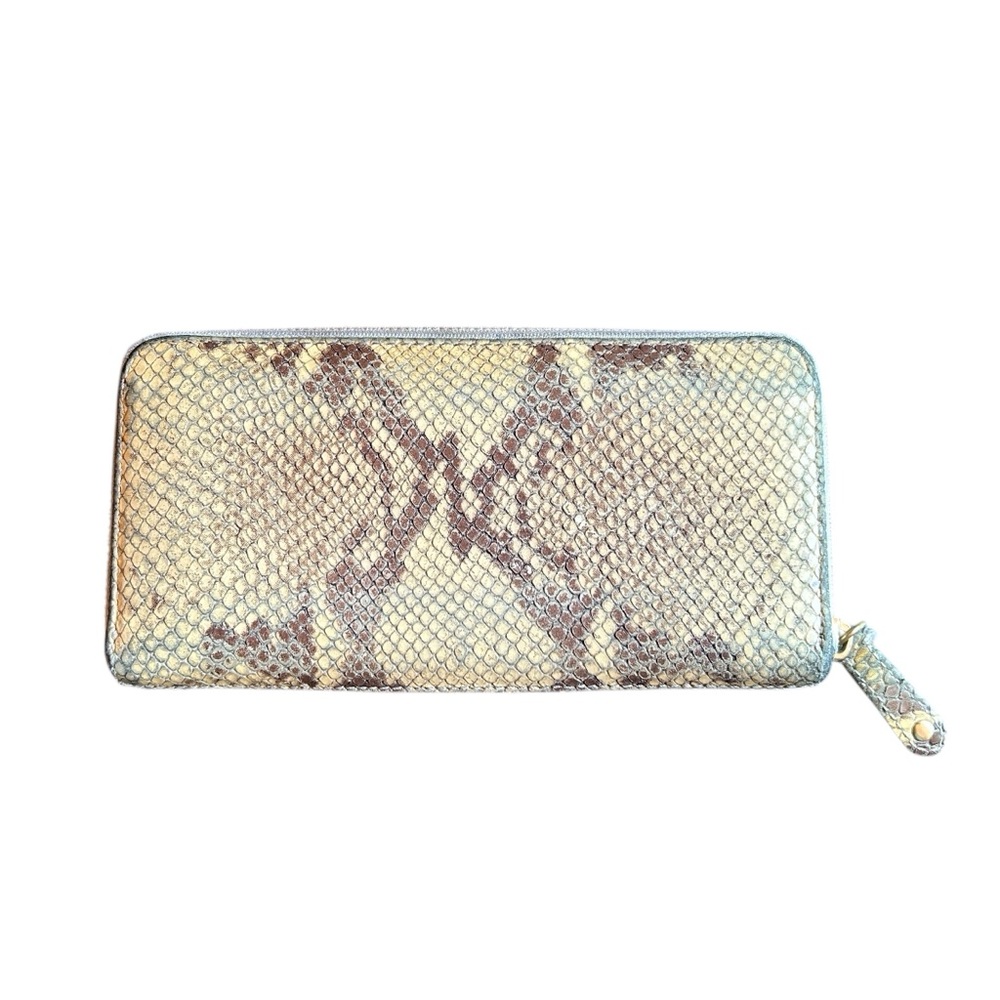 Coach Python Embossed Genuine Leather Accordian W… - image 2